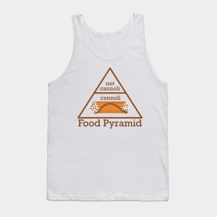 Cannoli is a Food Group Funny Food Pyramid Tank Top